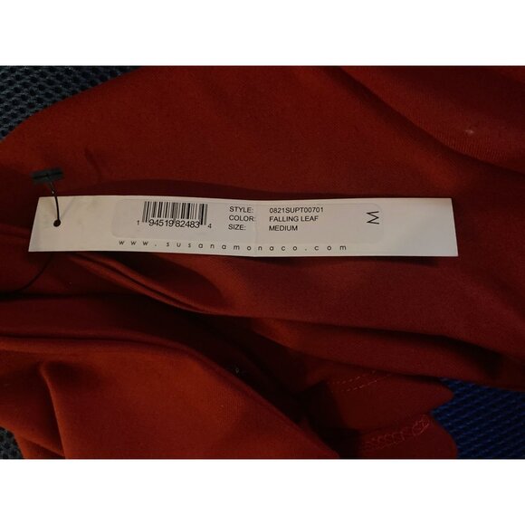 Susana Monaco One Shoulder Crop Top in Falling Leaf Size Medium New With Tag - Picture 2 of 2